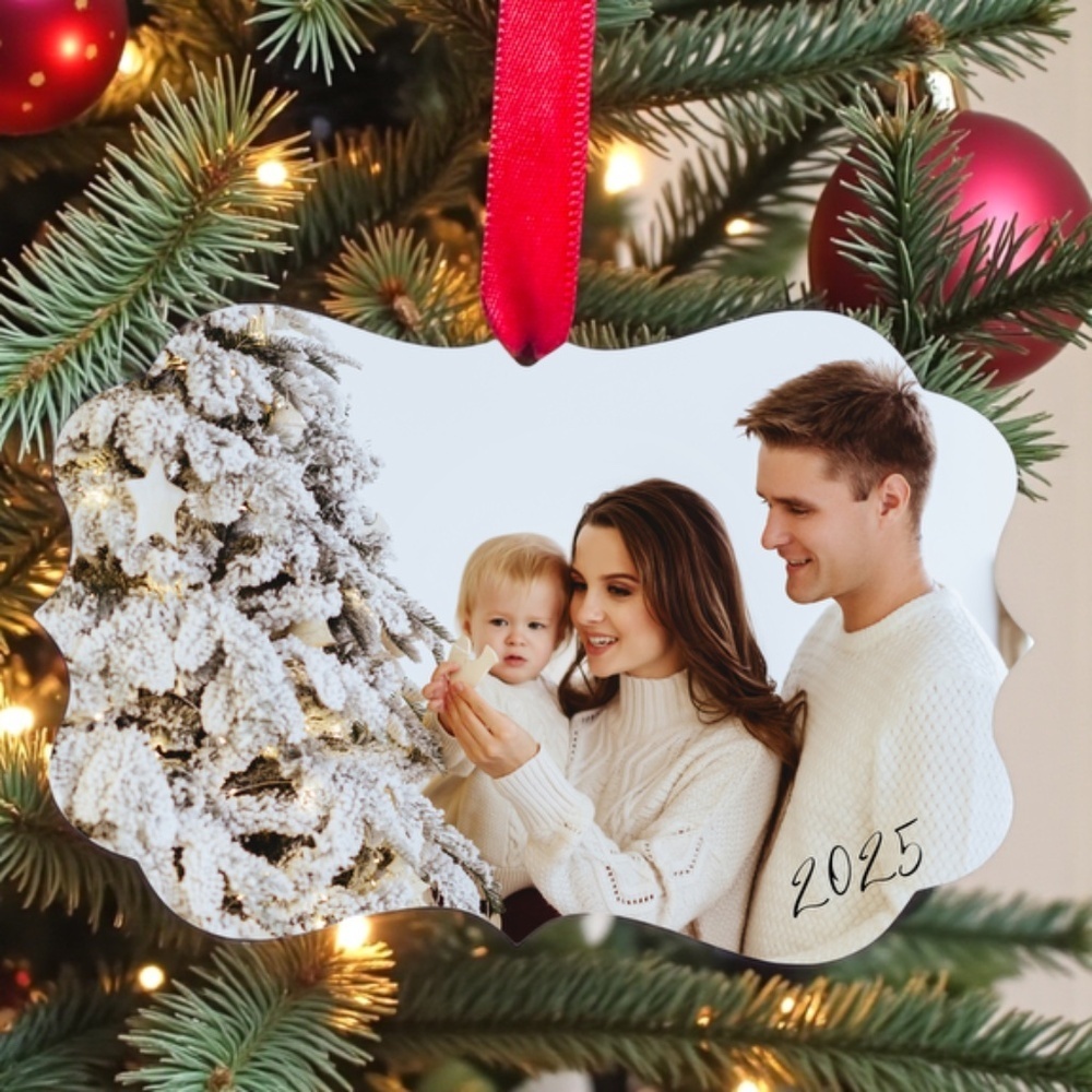 Personalized Family Photo Christmas Ornament – Custom Holiday Keepsake